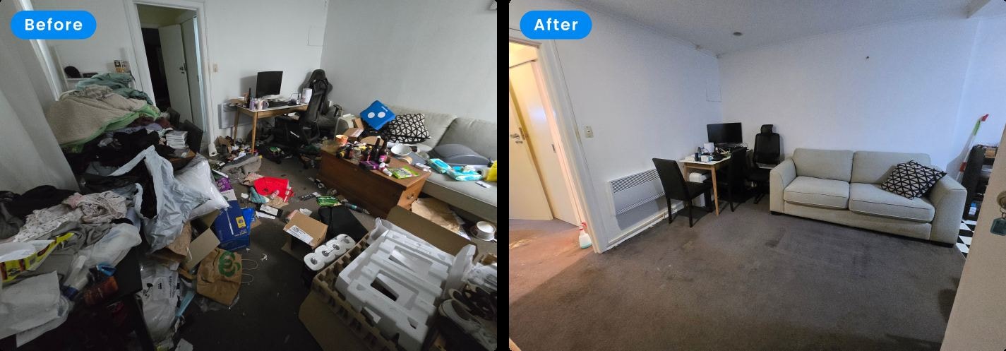 Before and after clean by DSkip Cleaning