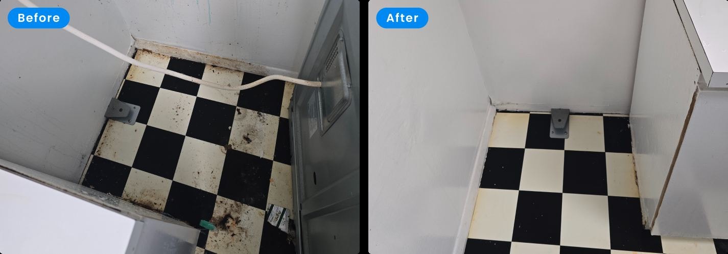 Before and after clean by DSkip Cleaning