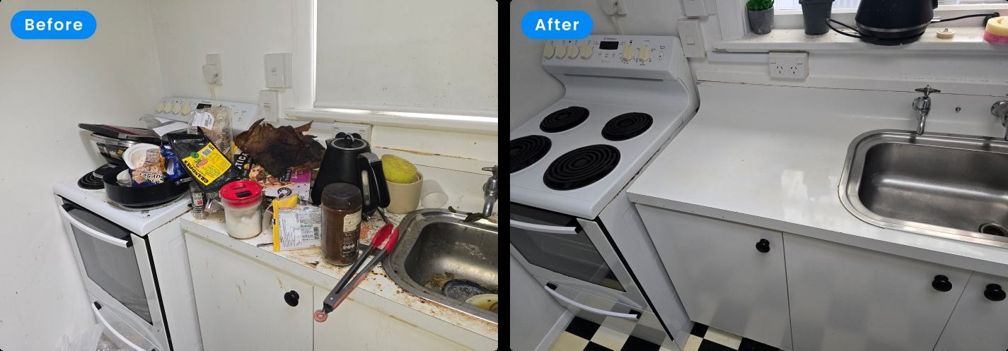 Before and after clean by DSkip Cleaning