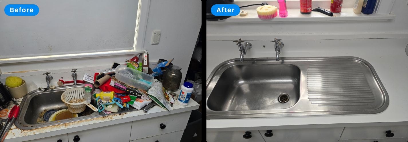 Before and after clean by DSkip Cleaning