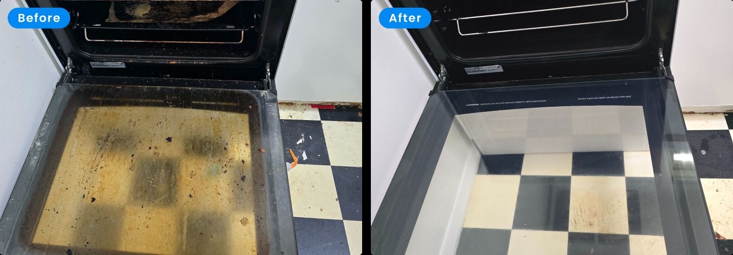 Before and after clean by DSkip Cleaning
